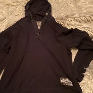 Black thermal hoodie shirt